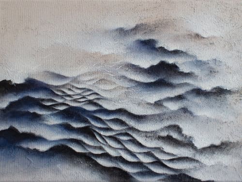 Broken darkness | Oil And Acrylic Painting in Paintings by Francesca Borgo. Item composed of canvas compatible with minimalism and contemporary style