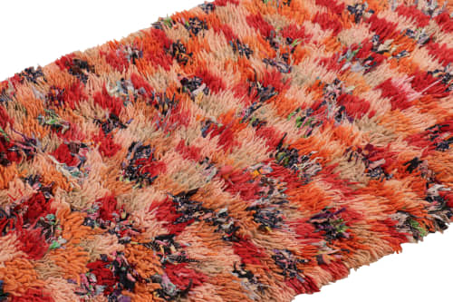 Vintage Moroccan Runner with Polychromatic Geometric Pattern | Area Rug in Rugs by Rug and Kilim