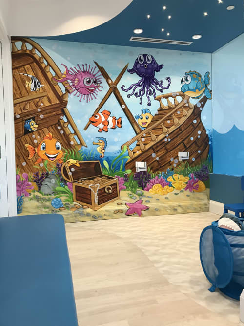 Atlantis  Children's Dentistry Underwater Murals | Murals by Murals By Marg | Atlantis Children's Dentistry in Whitby. Item made of synthetic