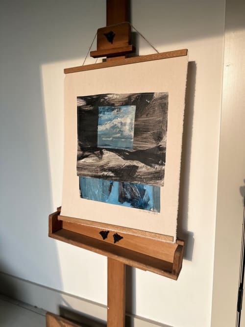 Meditation 1 | Collage in Paintings by Lizzie DiSilvestro. Item made of canvas works with contemporary & modern style