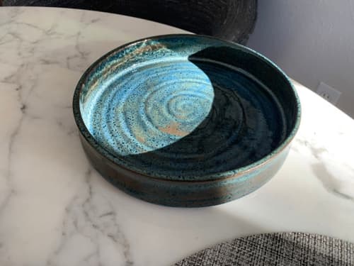 Swirl Serving Platter | Serveware by Falkin Pottery. Item made of ceramic compatible with contemporary and coastal style