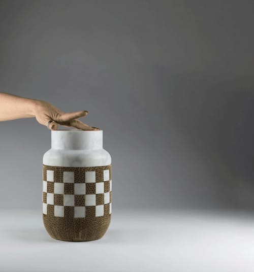 Illogiche Connessioni - basso | Vessels & Containers by gumdesign. Item made of marble with paper works with contemporary style