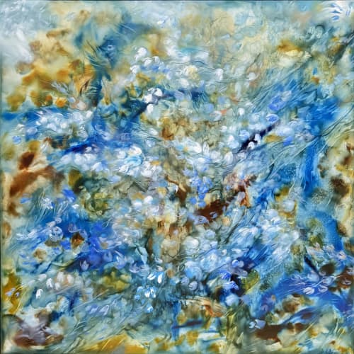 Breath of Spring V | Oil And Acrylic Painting in Paintings by Kozyuk Gallery. Item made of canvas compatible with boho and contemporary style