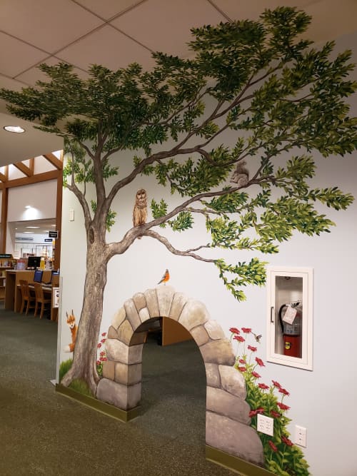 Mount Dora FL Public Library Interior Murals by Christine Peloquin at