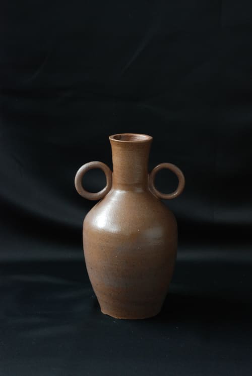 Handmade Double Loop Vase | Vases & Vessels by Pottery & Ko. Item composed of ceramic in minimalism or contemporary style
