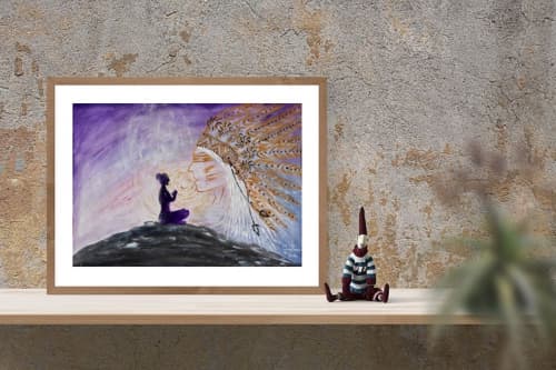The voice of your shaman | Oil And Acrylic Painting in Paintings by Elena Parau