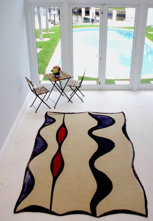 Yvonne Domenge - Jabin - Sculpture master's exploration of 3D in 2D | Area Rug in Rugs by Odabashian (official). Item composed of fiber