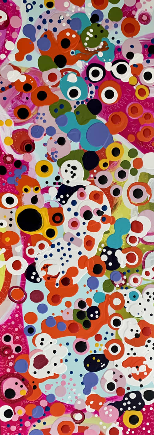 Celebration 1 🔴 | Oil And Acrylic Painting in Paintings by Darlene Watson Abstract Artist. Item made of canvas & synthetic