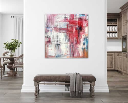 "Frames" | Oil And Acrylic Painting in Paintings by Shirly Maimom Art. Item made of canvas with synthetic works with contemporary & art deco style