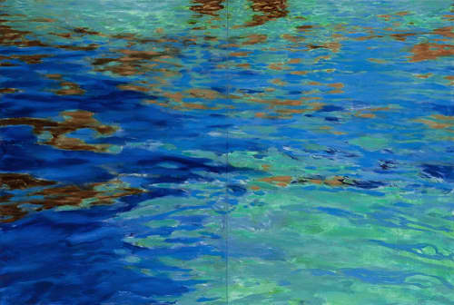 SOLD PRIVATE COLLECTION: LAKE CHELAN 15 | Oil And Acrylic Painting in Paintings by Betty Jo Costanzo | Drinker Biddle & Reath LLP: Coleman Brian A in Washington. Item made of wood