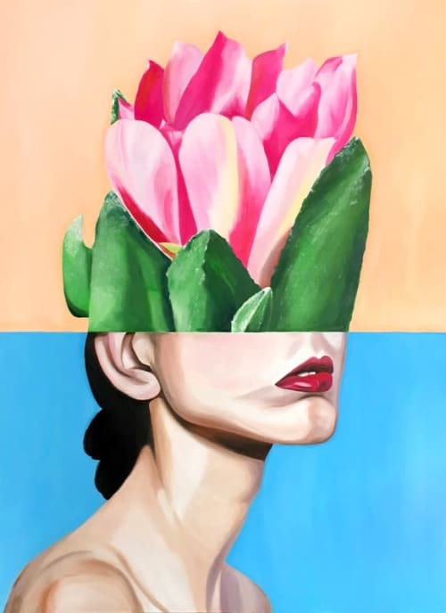 Part Of That Whole #4 | Oil And Acrylic Painting in Paintings by Sofia del Rivero