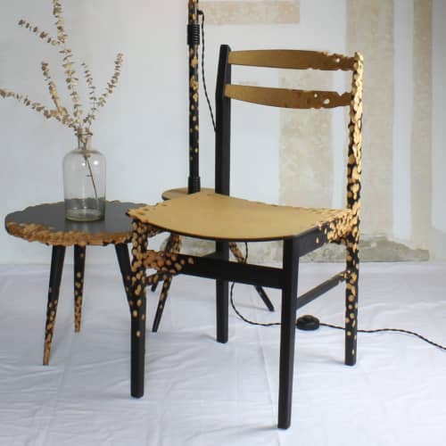 N1 Chair — Reclaimed Wood and Repurposed Chair | Dining Chair in Chairs by Gabor Gobi. Item composed of wood