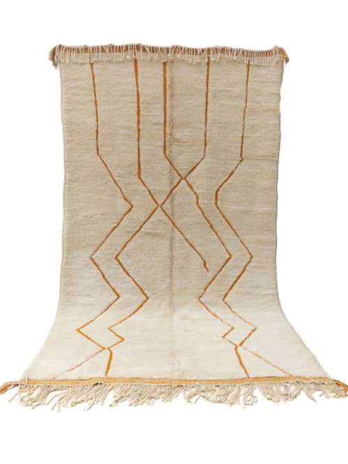 Handwoven Wool Berber Rug – Authentic Moroccan Style Area | Area Rug in Rugs by Marrakesh Decor. Item composed of wool in boho or mid century modern style