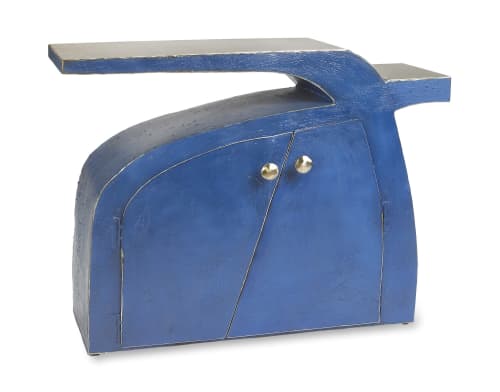 Peacekeeper Cabinet | Console Table in Tables by Gatski Metal. Item made of metal works with contemporary & eclectic & maximalism style