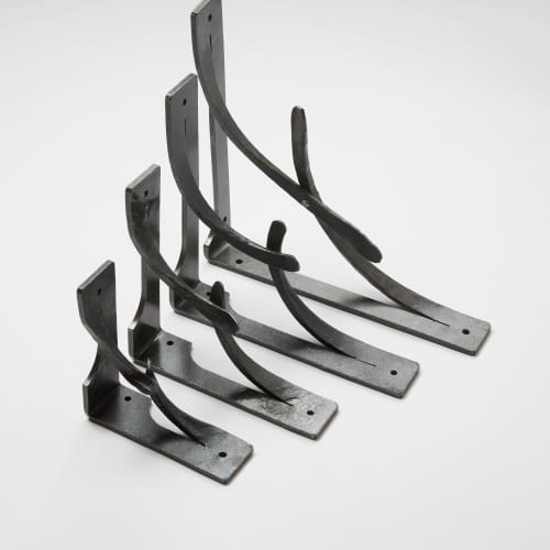 Crisscross Shelf Bracket | Hardware by Cloverdale Forge. Item composed of steel compatible with country & farmhouse and eclectic & maximalism style