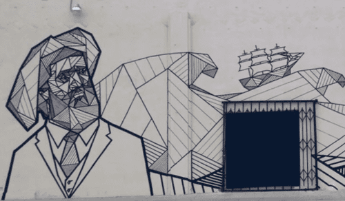 Marco Polo | Street Murals by Allison Kunath | Marco Polo Imports in Santa Monica. Item composed of synthetic