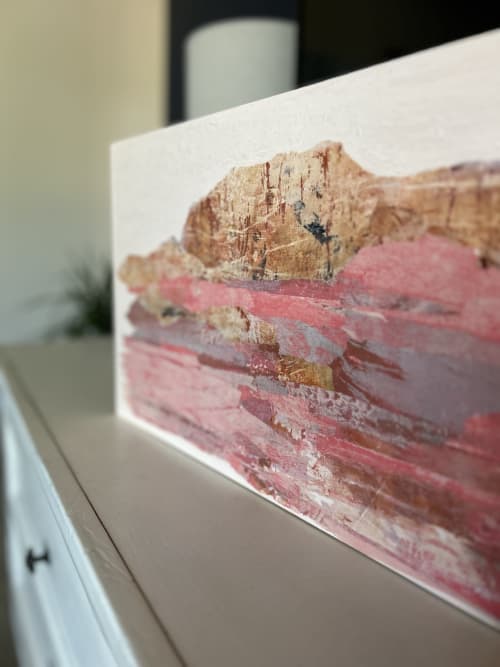 Canyon Country Original Landscape | Mixed Media in Paintings by MELISSA RENEE fieryfordeepblue  Art & Design. Item composed of birch wood in boho or contemporary style