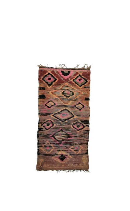 Moroccan Vintage Rug - Handcrafted Moroccan Handmade Rug | Area Rug in Rugs by Marrakesh Decor. Item made of wool works with boho & mid century modern style