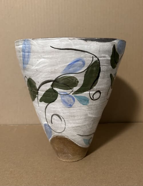Tall Tapered Vase | Vases & Vessels by Feats Of Clay. Item made of ceramic compatible with contemporary and modern style