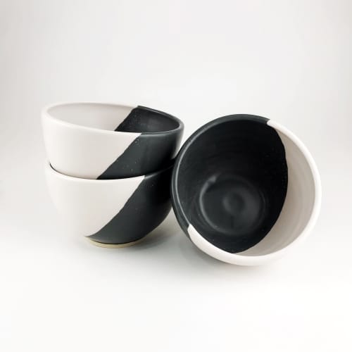 5" Cereal Bowls in Eclipse | Tableware by Little Fire Ceramics