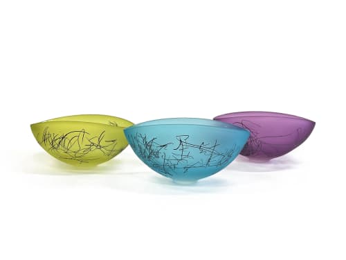 Scribe Bowl | Decorative Bowl in Decorative Objects by The Goodman Studio. Item composed of glass compatible with minimalism and modern style