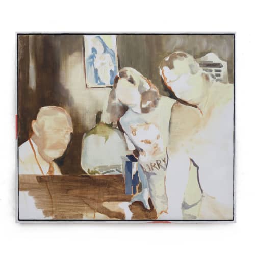42 Hail Mary's | Oil And Acrylic Painting in Paintings by Emilie Syme-Lamont. Item made of wood with synthetic
