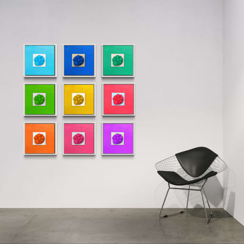 Small single Circle Cluster | Sculptures by Mindy Williamson Art. Item made of wood works with mid century modern & contemporary style