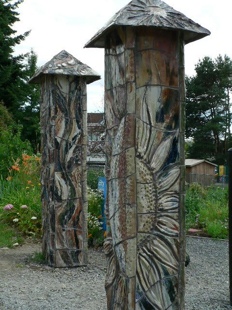 Friendship Gate | Public Mosaics by Connie Glover Pottery. Item made of ceramic