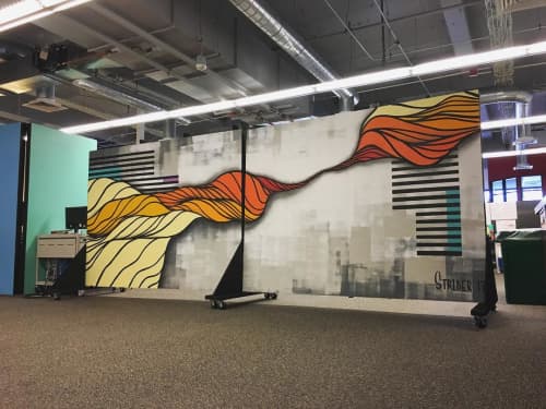 Indoor Mural | Murals by Strider Patton | Intersection for the Arts in San Francisco. Item made of synthetic