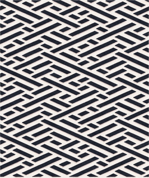 Rug Notturno Nero black white pattern geometric | Area Rug in Rugs by Atelier Tapis Rouge. Item made of wool works with modern style