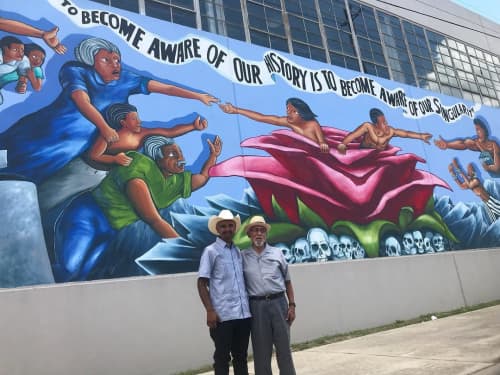Exterior Mural | Street Murals by Mario E. Figueroa, Jr. (GONZO247) | George R. Brown Convention Center in Houston. Item composed of synthetic