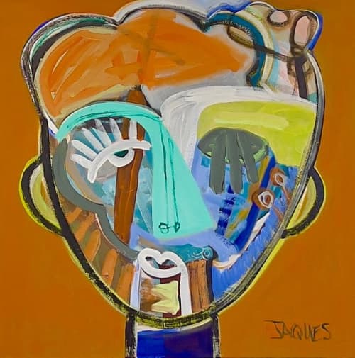 Hugo | Sold | Oil And Acrylic Painting in Paintings by Aleea Jaques ,
