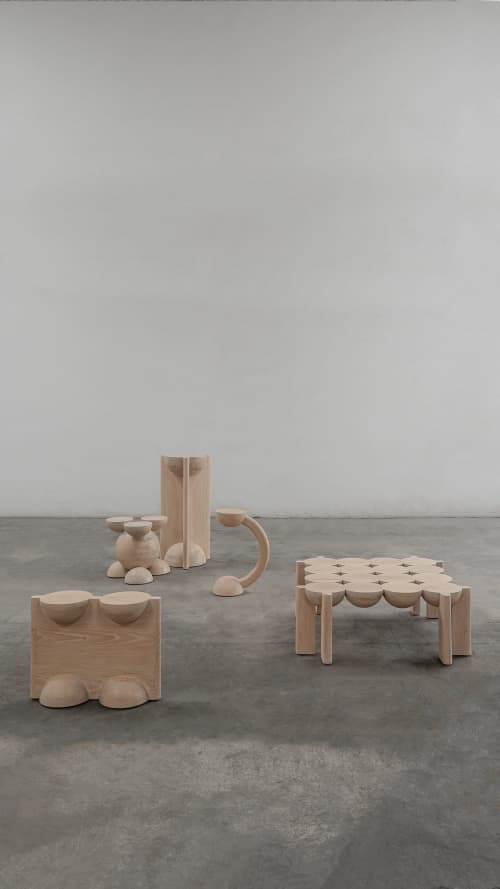 BLEO Stool II Oak by Daniel Couttolenc | Chairs by Daniel Couttolenc. Item made of oak wood compatible with boho and minimalism style