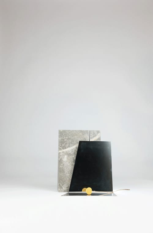 Svelate Assenze 02 | Mirror in Decorative Objects by gumdesign. Item composed of steel and marble in contemporary style
