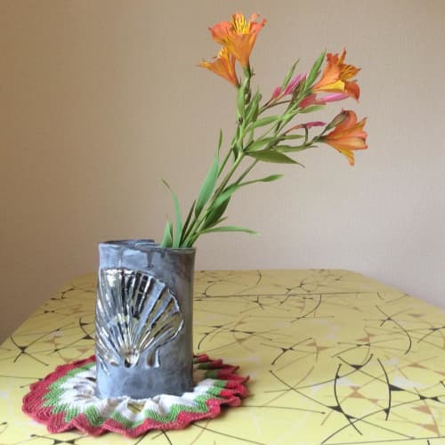 Shell Vase | Vases & Vessels by Anne Barrell Ceramics. Item made of ceramic