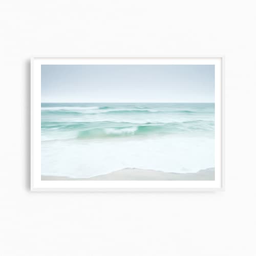 Minimalist beach photography print, 'Gulf in Motion' | Photography by PappasBland. Item composed of paper in minimalism or contemporary style