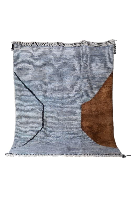 Contemporary Beni Ourain Moroccan Rug | Small Rug in Rugs by Kechmara Designs. Item made of fabric & fiber