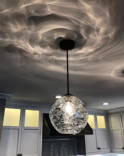 Water Orb | Pendants by Hyland Glass. Item made of glass