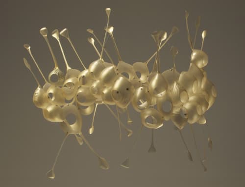 Goldrush | Wall Sculpture in Wall Hangings by Aurora Robson. Item composed of synthetic