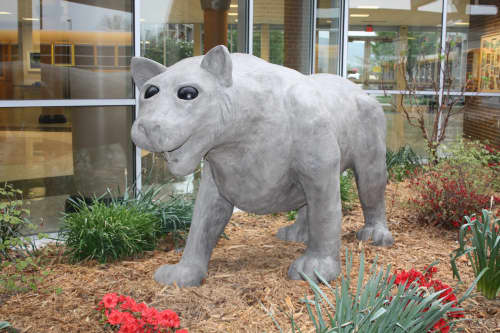 "Wild Cat" | Public Sculptures by J.A. Mayer "Sculptor". Item composed of concrete