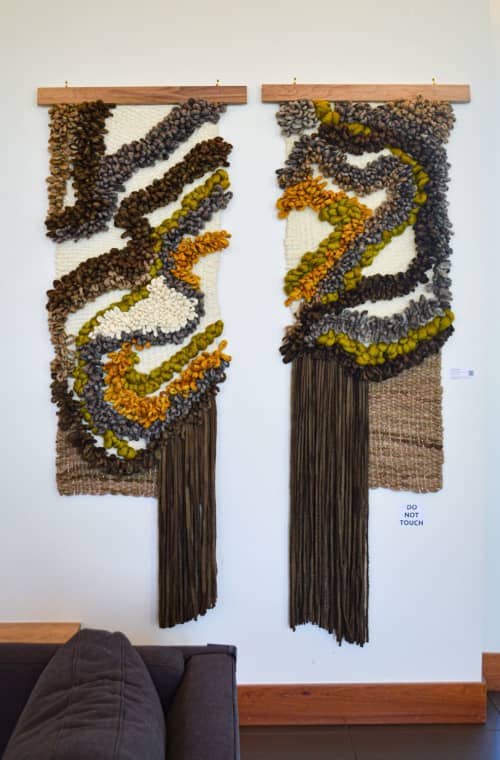 The Long Becoming | Macrame Wall Hanging in Wall Hangings by Camille McMurry. Item composed of walnut and wool in contemporary or japandi style