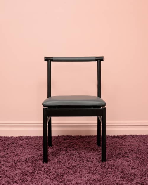 Dining Chair BOW PAINT | Chairs by HACHI COLLECTIONS. Item composed of maple wood and leather