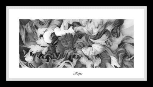 Black&White (2022) | Digital Art in Art & Wall Decor by Ziya Tatar. Item composed of paper