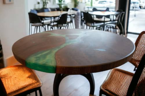 Epoxy Dining Table, Epoxy Resin Table, Epoxy Wood Table | Tables by Innovative Home Decors. Item composed of wood compatible with country & farmhouse and art deco style