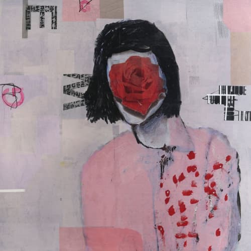 Seer | Oil And Acrylic Painting in Paintings by silvia poloto. Item made of synthetic compatible with contemporary and modern style