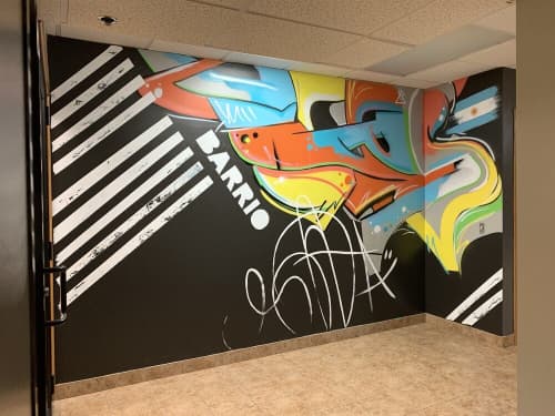 Barrio Dance Studio Indoor Mural | Murals by Mike Lroy | Barrio Dance in Madison. Item made of synthetic