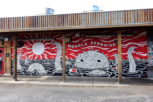 Noodle Paradise Mural | Murals by Will Hatch Crosby | Ramen Tatsu-Ya in Austin