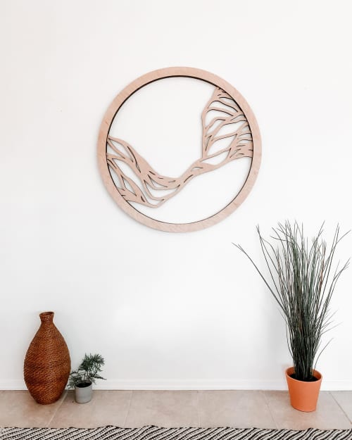 Circle Flow | Wall Sculpture in Wall Hangings by Strider Patton | San Francisco in San Francisco. Item made of birch wood with synthetic
