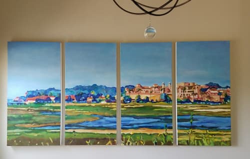 "Home Stretch" | Oil And Acrylic Painting in Paintings by Kate Joiner. Item composed of canvas and synthetic