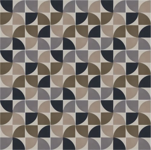 HYDRANGEA (mid-century) | Tiles by Emma Gardner Design, LLC. Item composed of cement